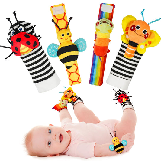 NEW BABY:  Wrist Rattle Socks and Foot Finder Set