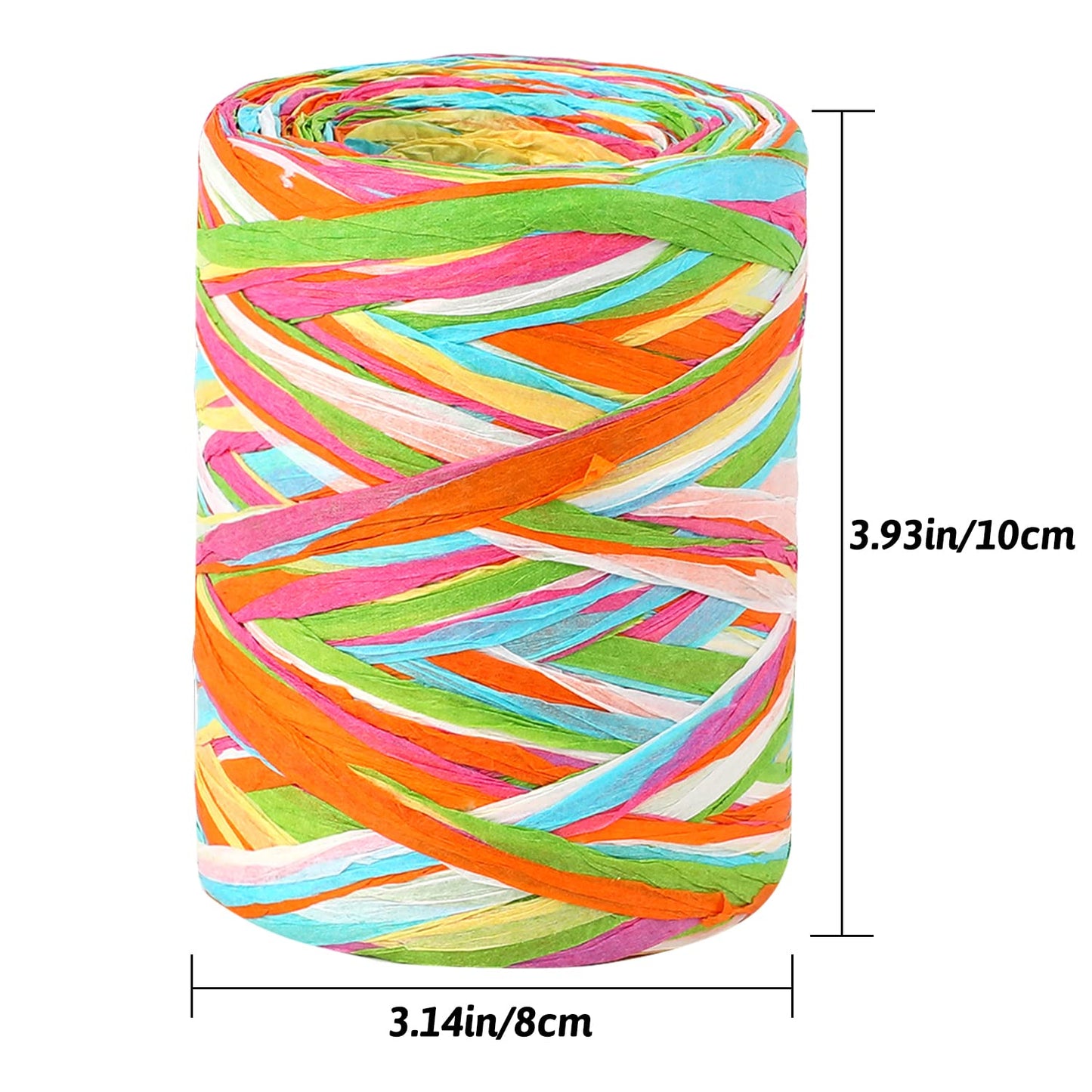 FOIMAS Colored Raffia Paper Ribbon (262 ft)