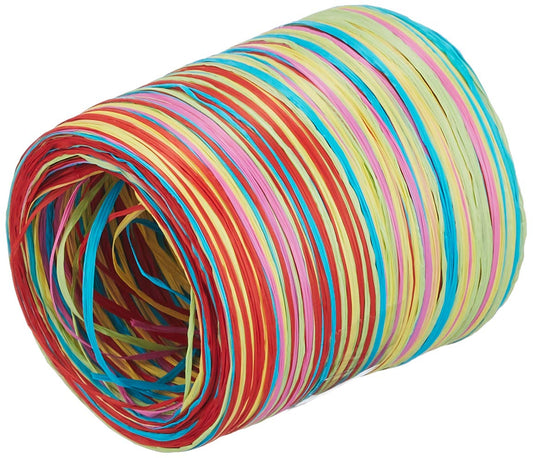 C.E. Pattberg Multicolour Blue, Red, and Yellow Raffia (55 Yards)