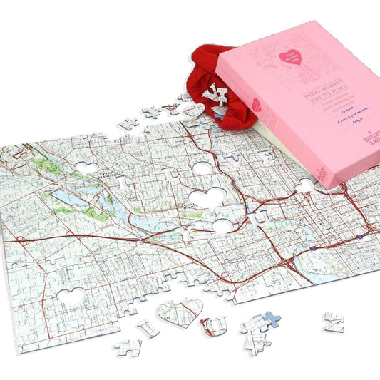 WEDDING: Where We Met/Got Married Personalized Map Puzzle