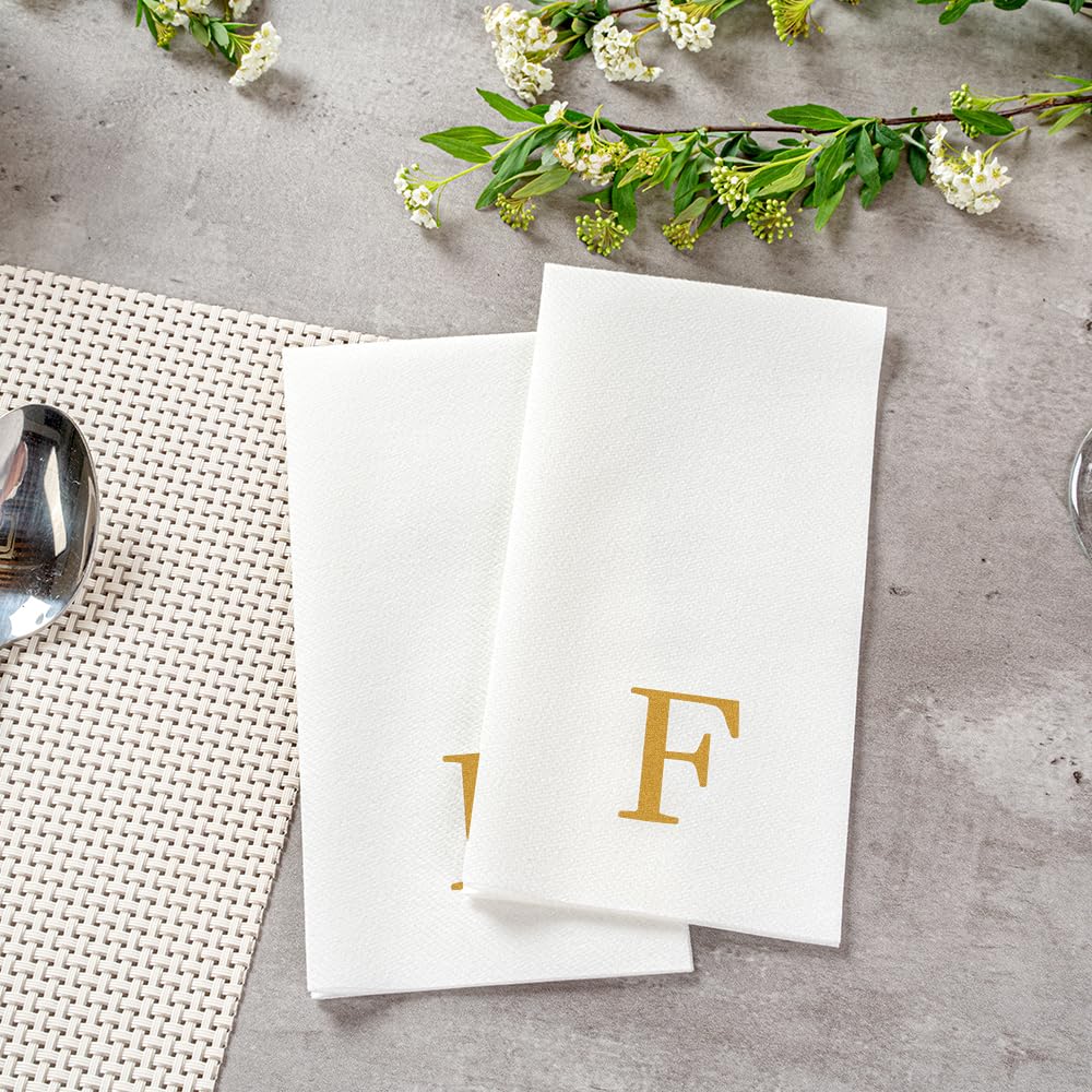 HOUSIVERSARY: Linen-Feel Monogrammed Guest Towels (50 Count)