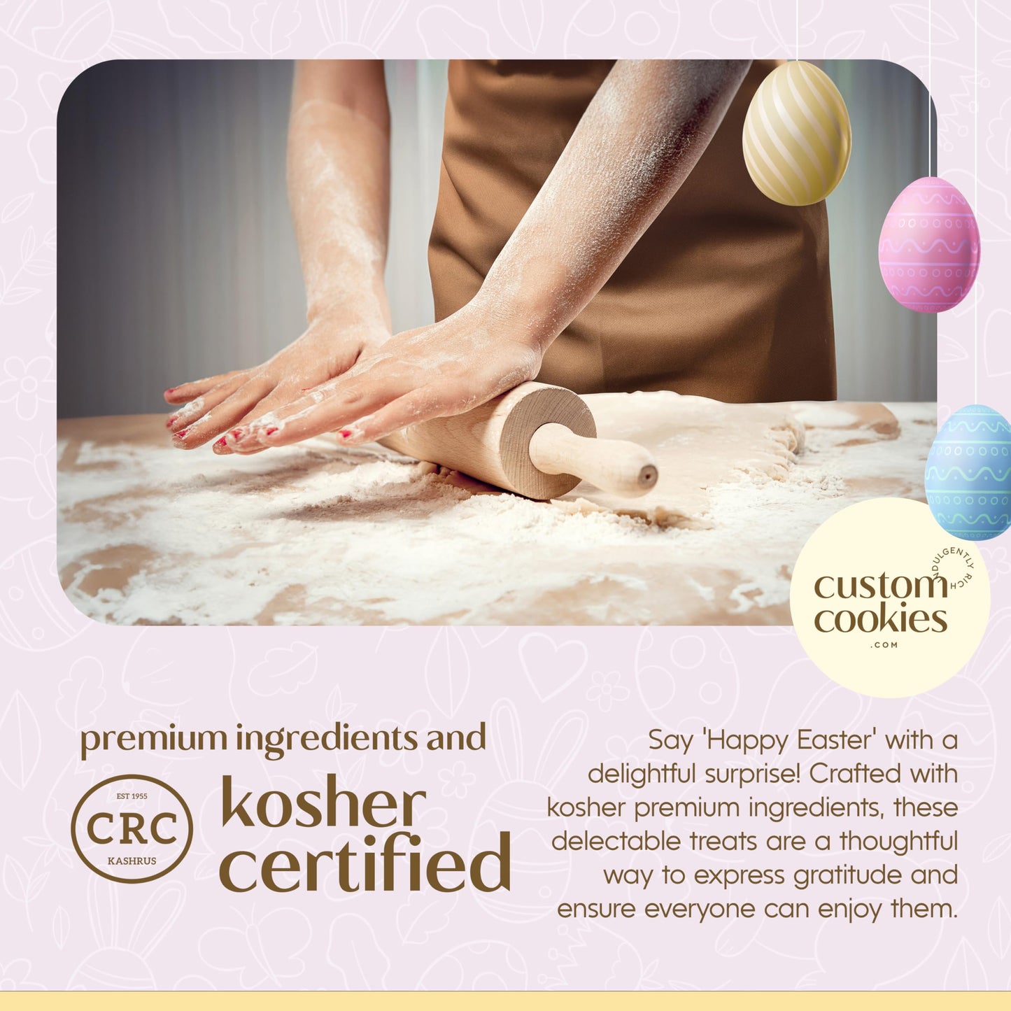 EASTER: Happy Easter Gourmet Sugar Cookie Decorating Kit