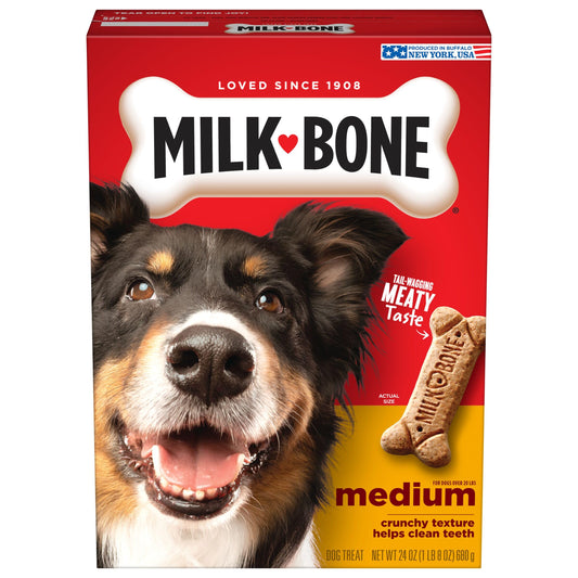 Milk-Bone Original Dog Biscuits, Medium Crunchy Dog Treats, 24 Ounces