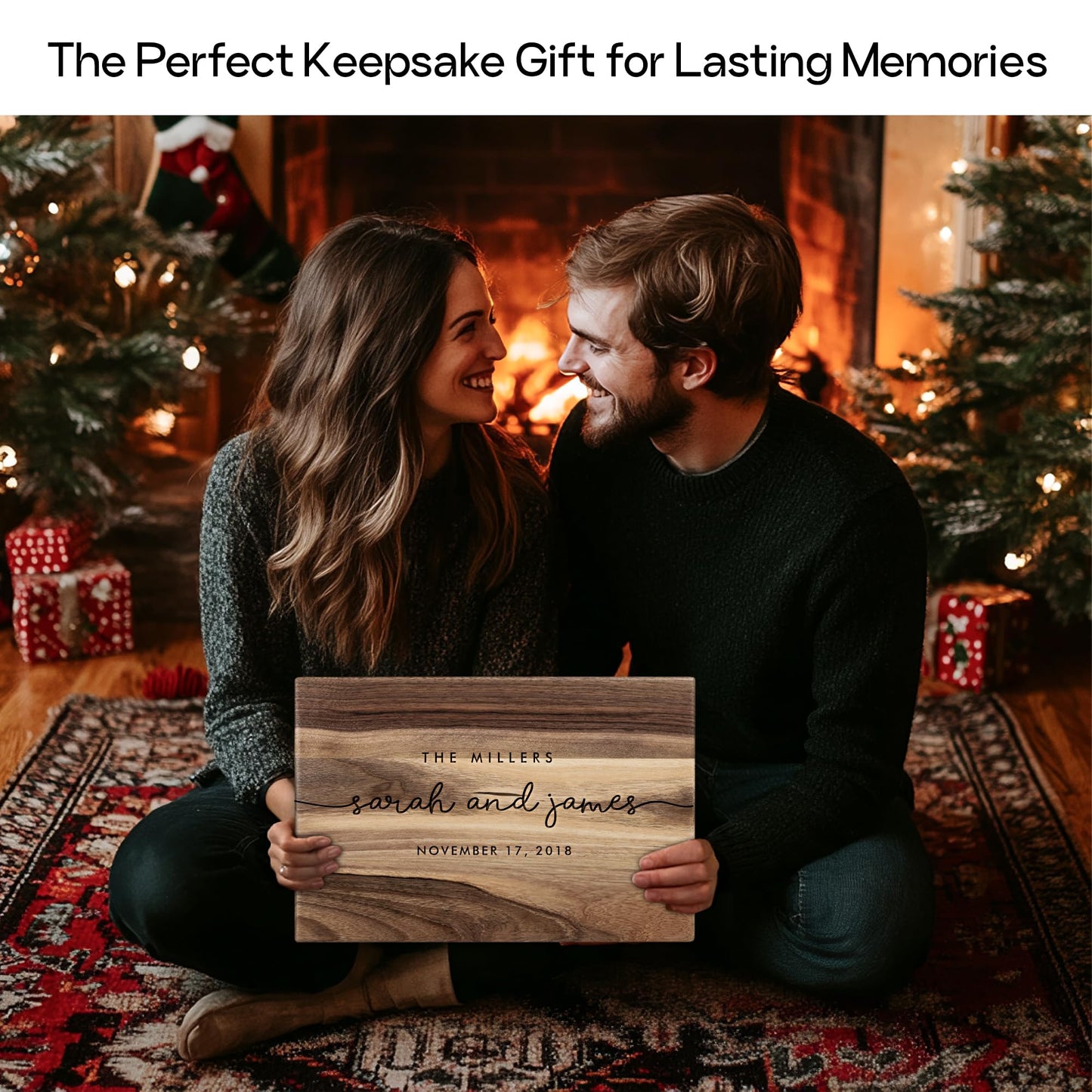 WEDDING: Personalized Walnut Wood Wedding Date Cutting Board