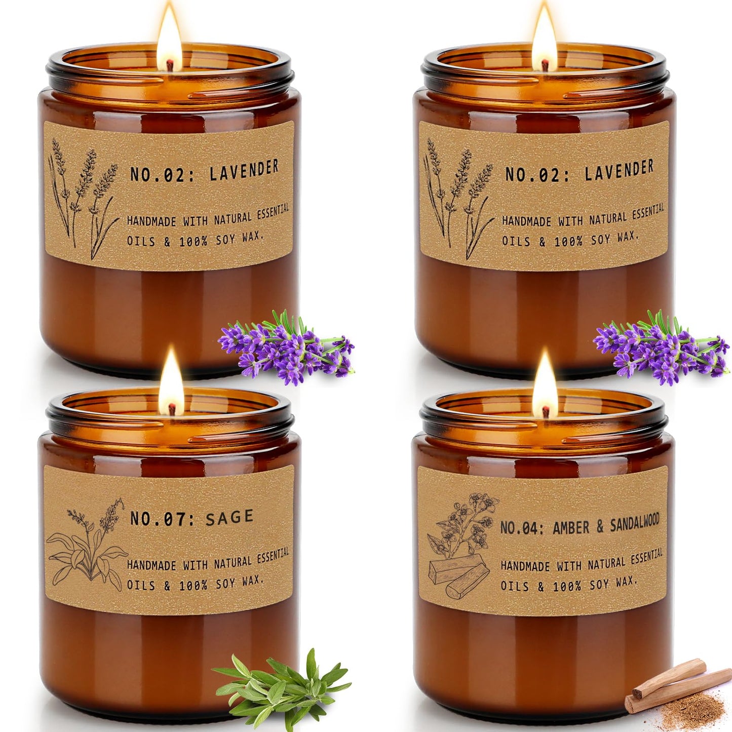 Aromatherapy Candle Gift Set (Pack of 4)