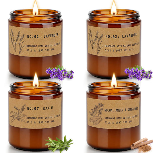 Aromatherapy Candle Gift Set (Pack of 4)