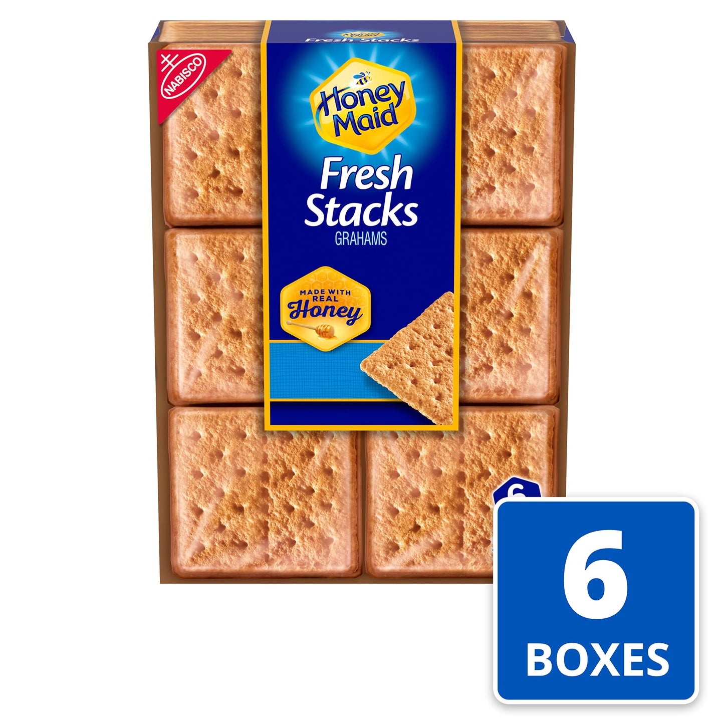 Honey Maid Fresh Stacks Graham Crackers, 6 - 12.2 oz Boxes (36 Total Stacks)