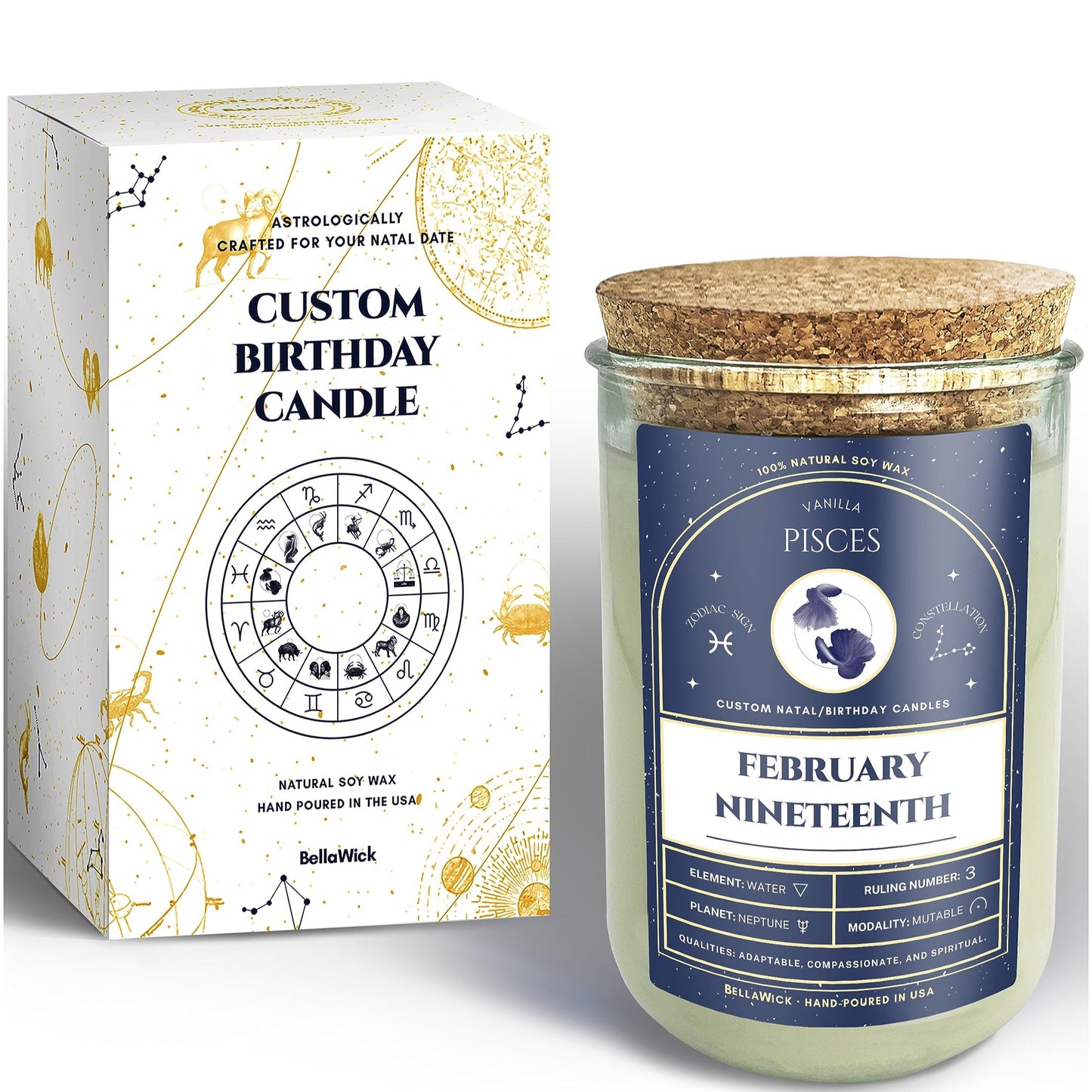 BIRTHDAY:Custom Birthdate Astrological Zodiac Scented Candles