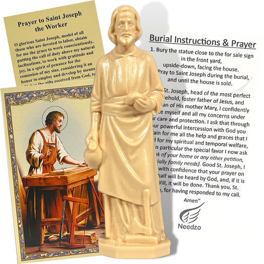 NEW LISTING: Saint Joseph Statue Home Seller Kit with Prayer Card and Instructions