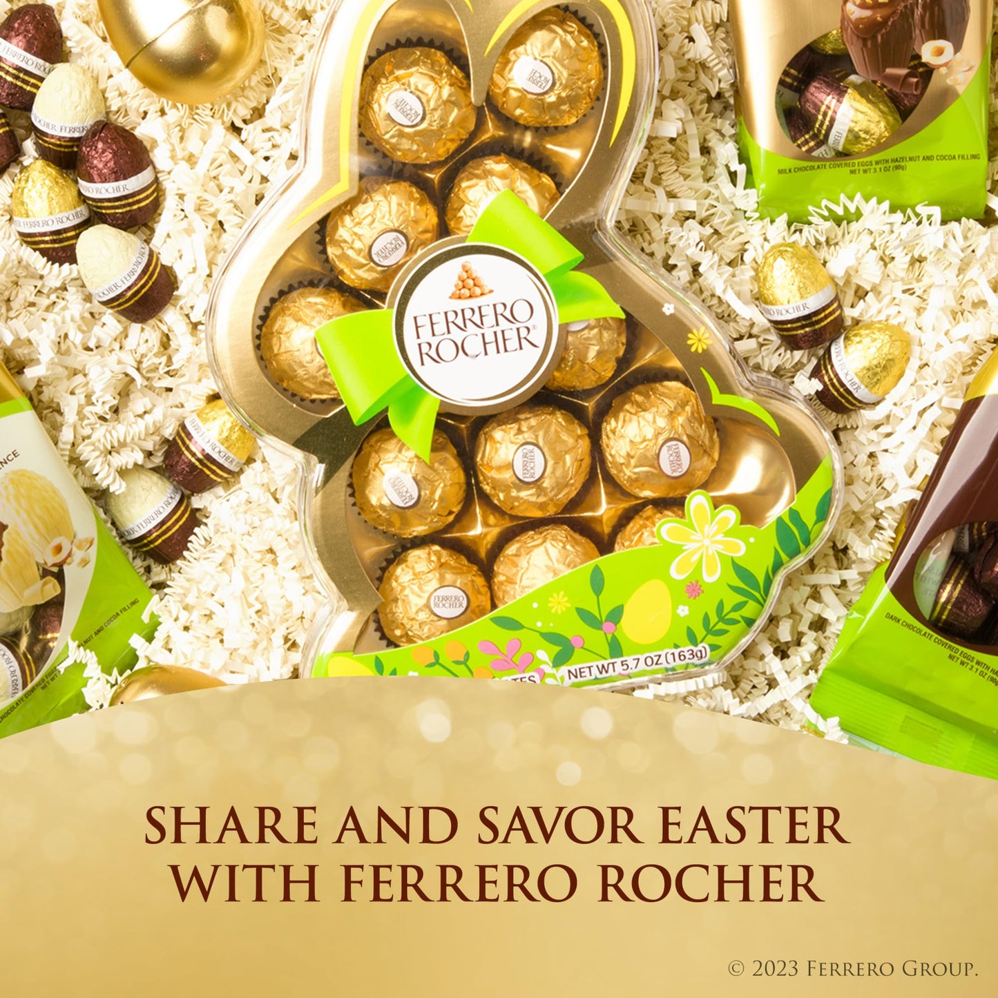 EASTER: Ferrero Rocher, 13 Count, Premium Gourmet Milk Chocolate