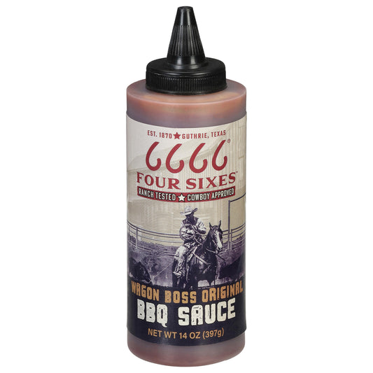 6666 Four Sixes Wagon Boss Original BBQ Sauce, 14 Ounce