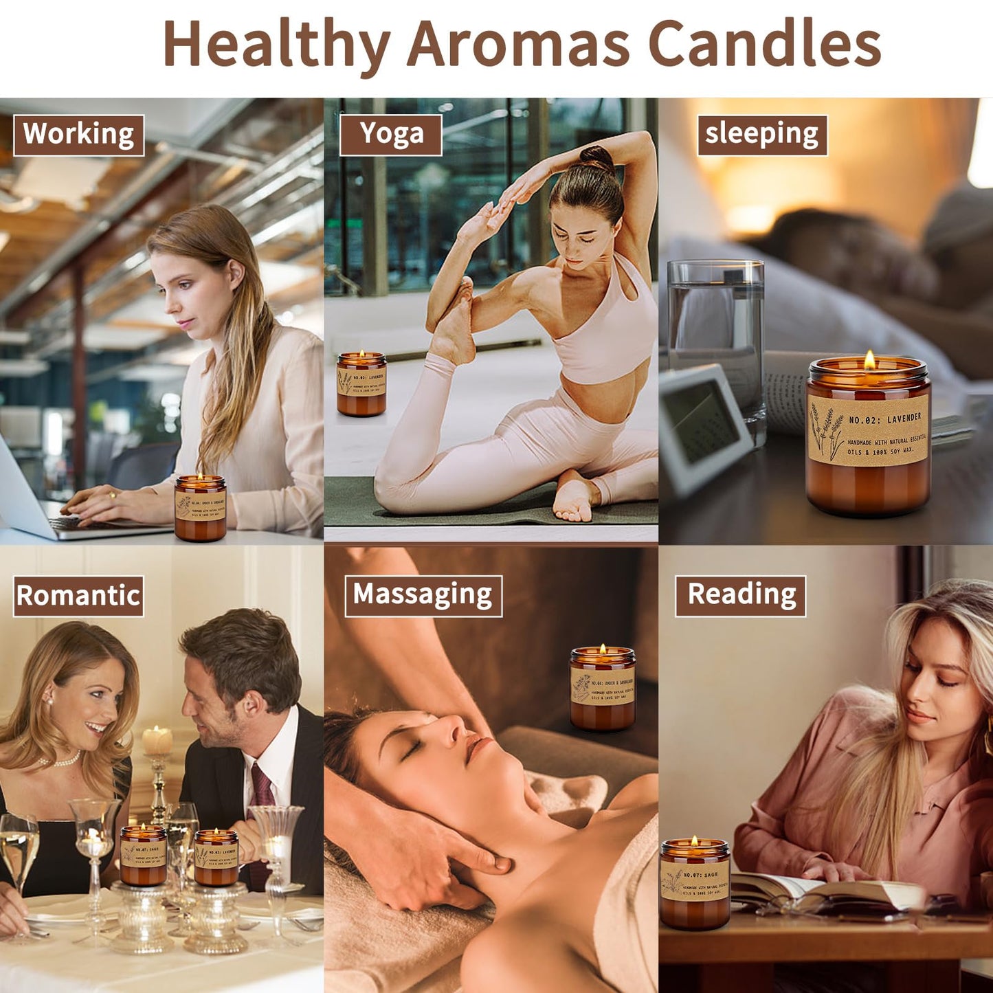 Aromatherapy Candle Gift Set (Pack of 4)