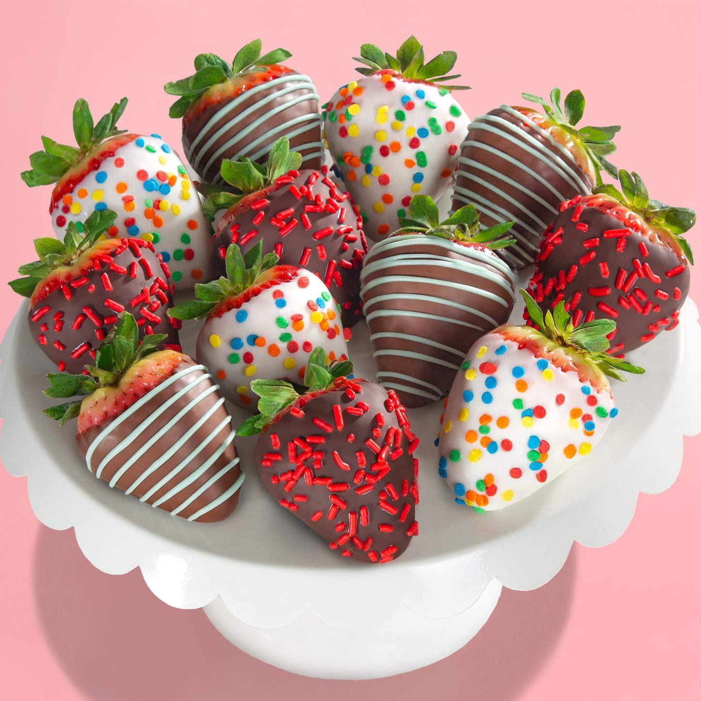 BIRTHDAY: Happy Birthday Chocolatey Dipped Strawberries  (12 Berries)