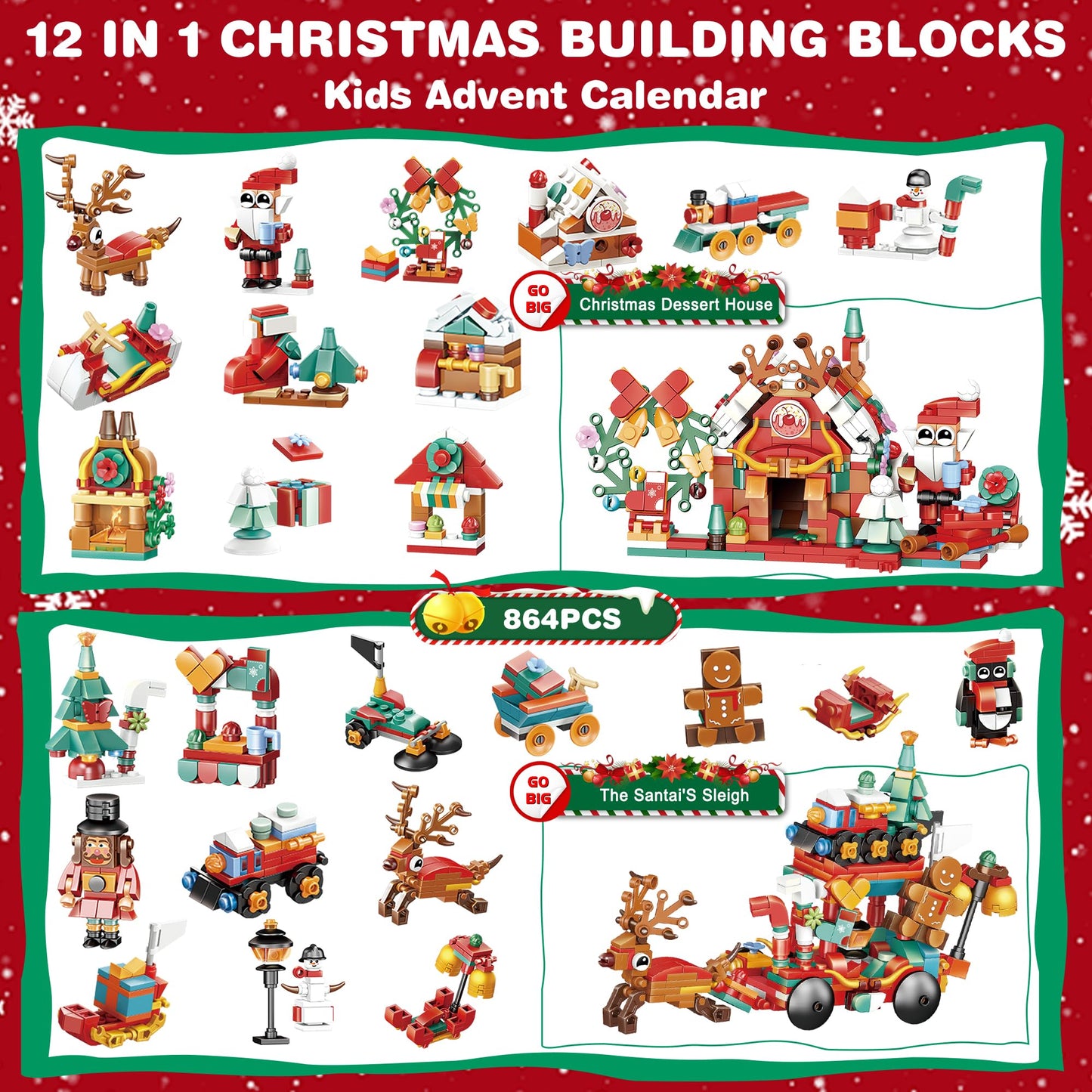 CHRISTMAS: House Building Blocks Advent Calendar