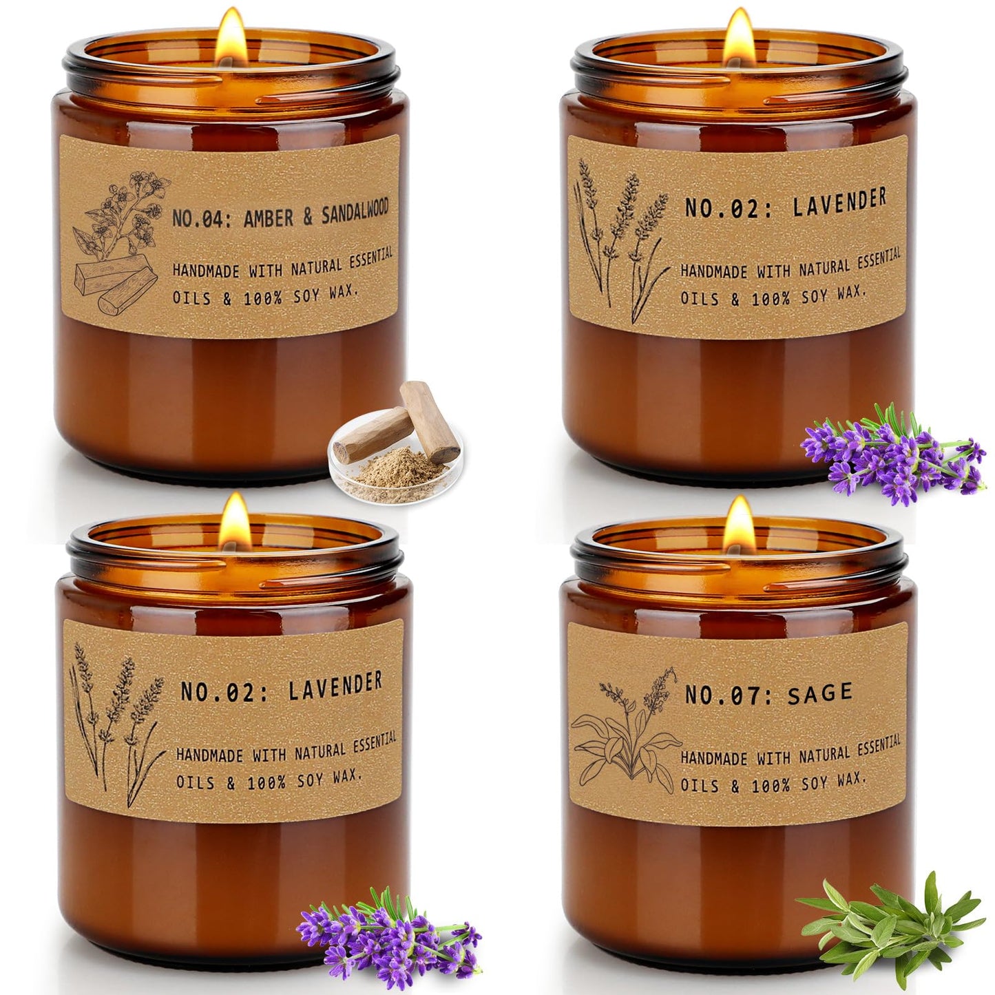 Aromatherapy Candle Gift Set (Pack of 4)