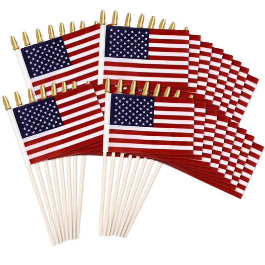 Small US American Handheld Flags (60 pack)