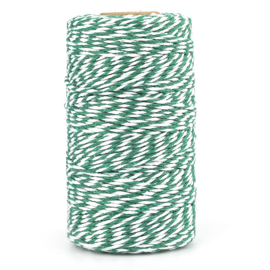 jijAcraft Green and White Bakers Twine String (328 Feet)