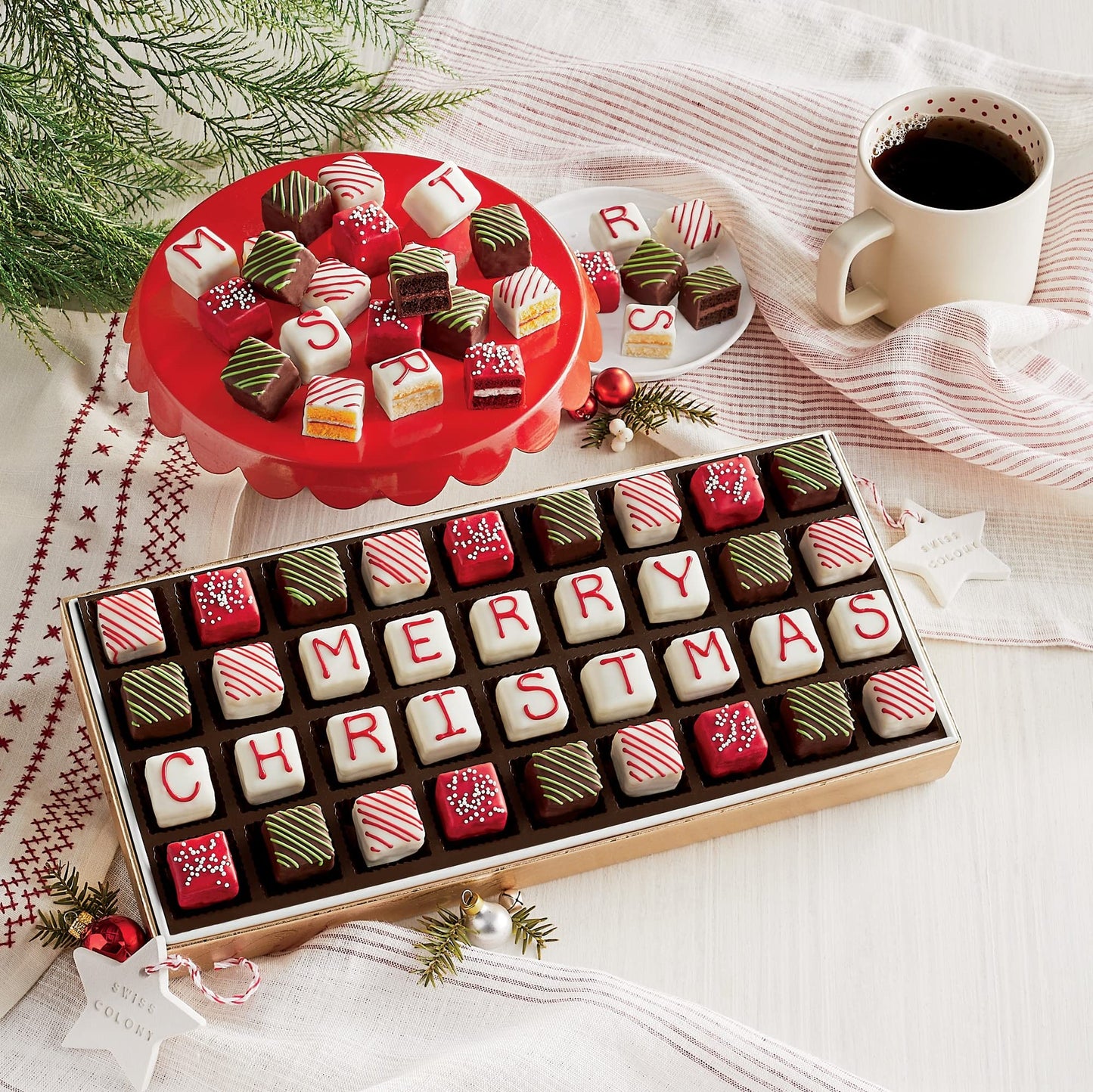 CHRISTMAS: The Swiss Colony Merry Christmas Petits Fours