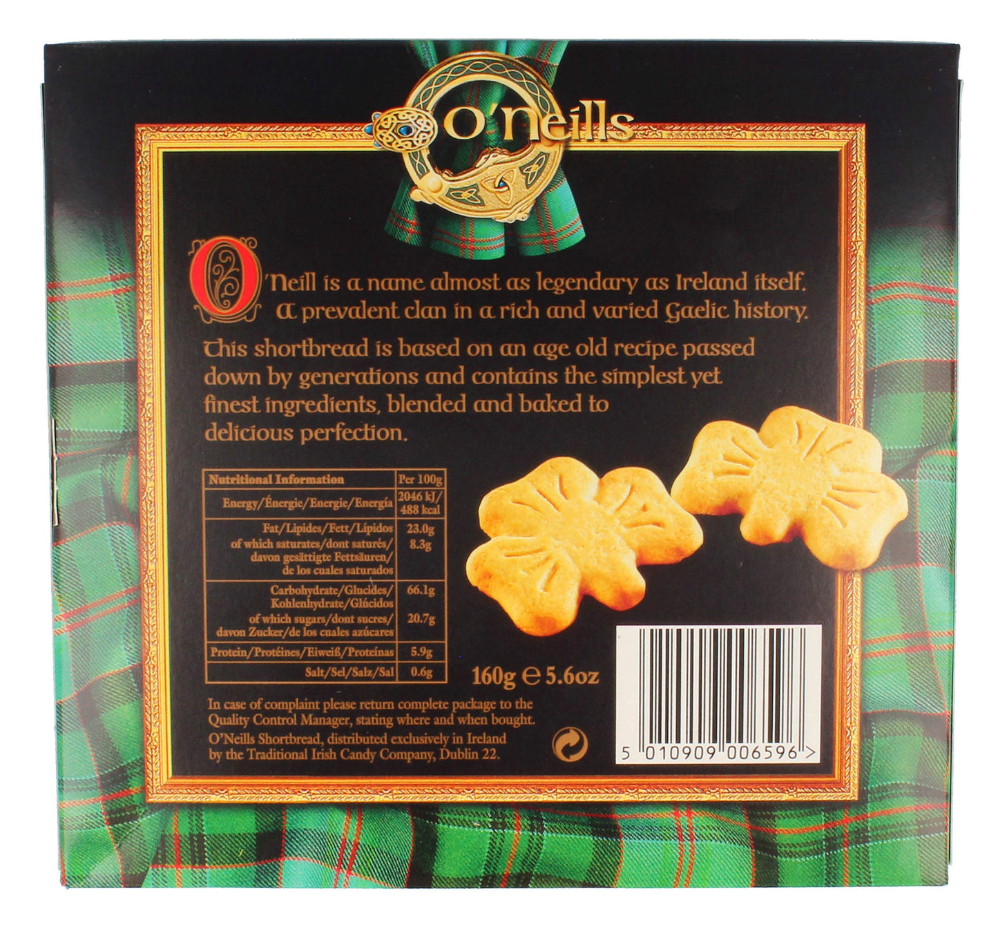 ST PATRICK'S DAY: O'Neills Shamrock Shortbread Cookies, 5.6 Ounce