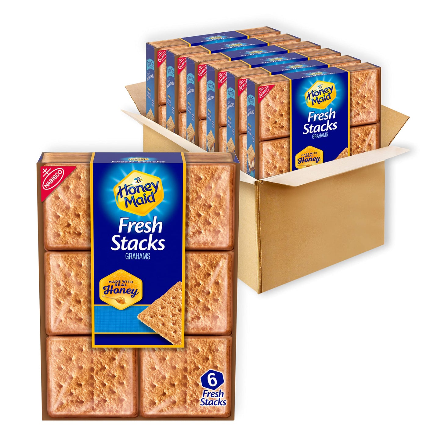 Honey Maid Fresh Stacks Graham Crackers, 6 - 12.2 oz Boxes (36 Total Stacks)