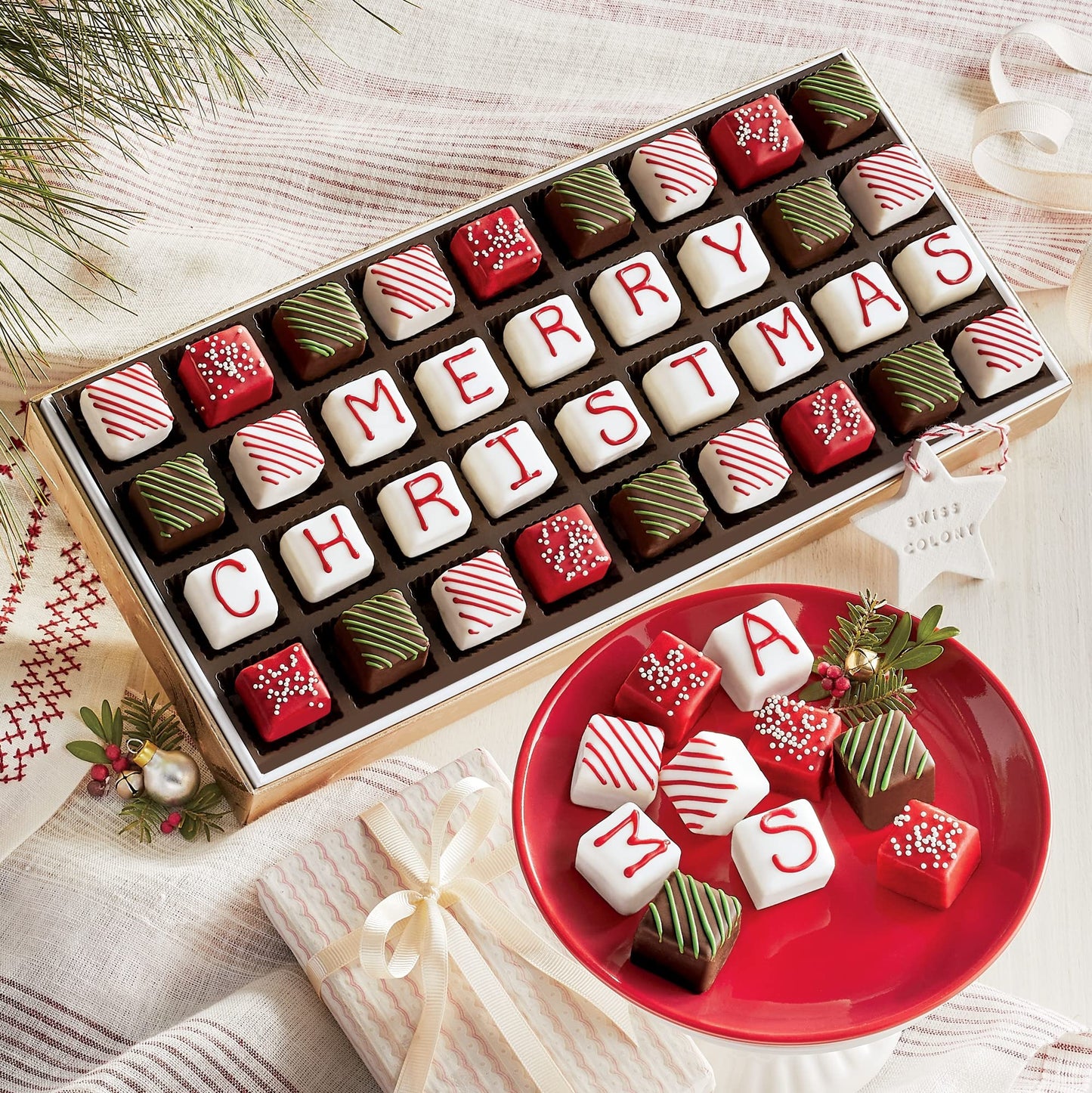 CHRISTMAS: The Swiss Colony Merry Christmas Petits Fours