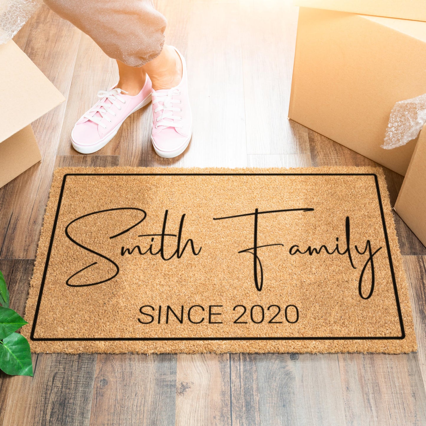 WEDDING: Personalized Welcome Doormat With Name and Wedding Year