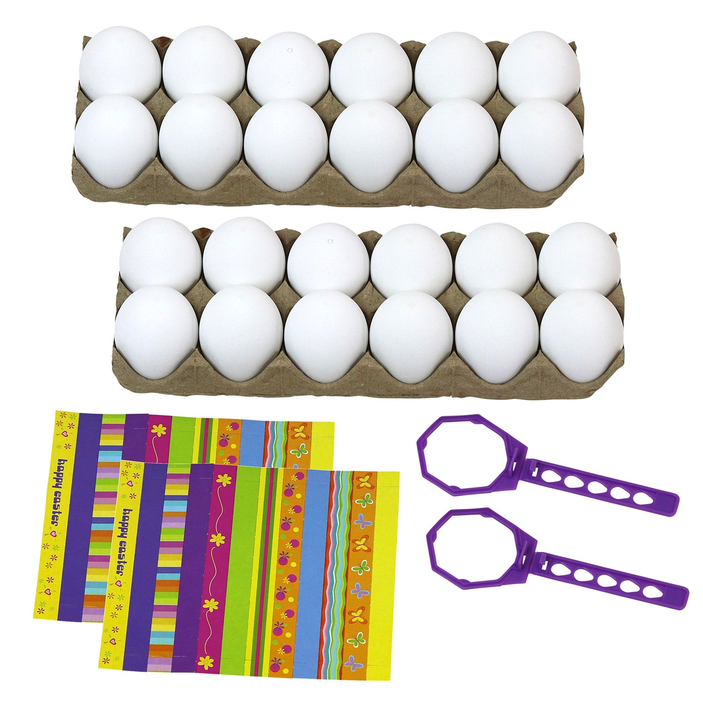 Merry Art Dyeable Decorating Easter Eggs, 24-Pack