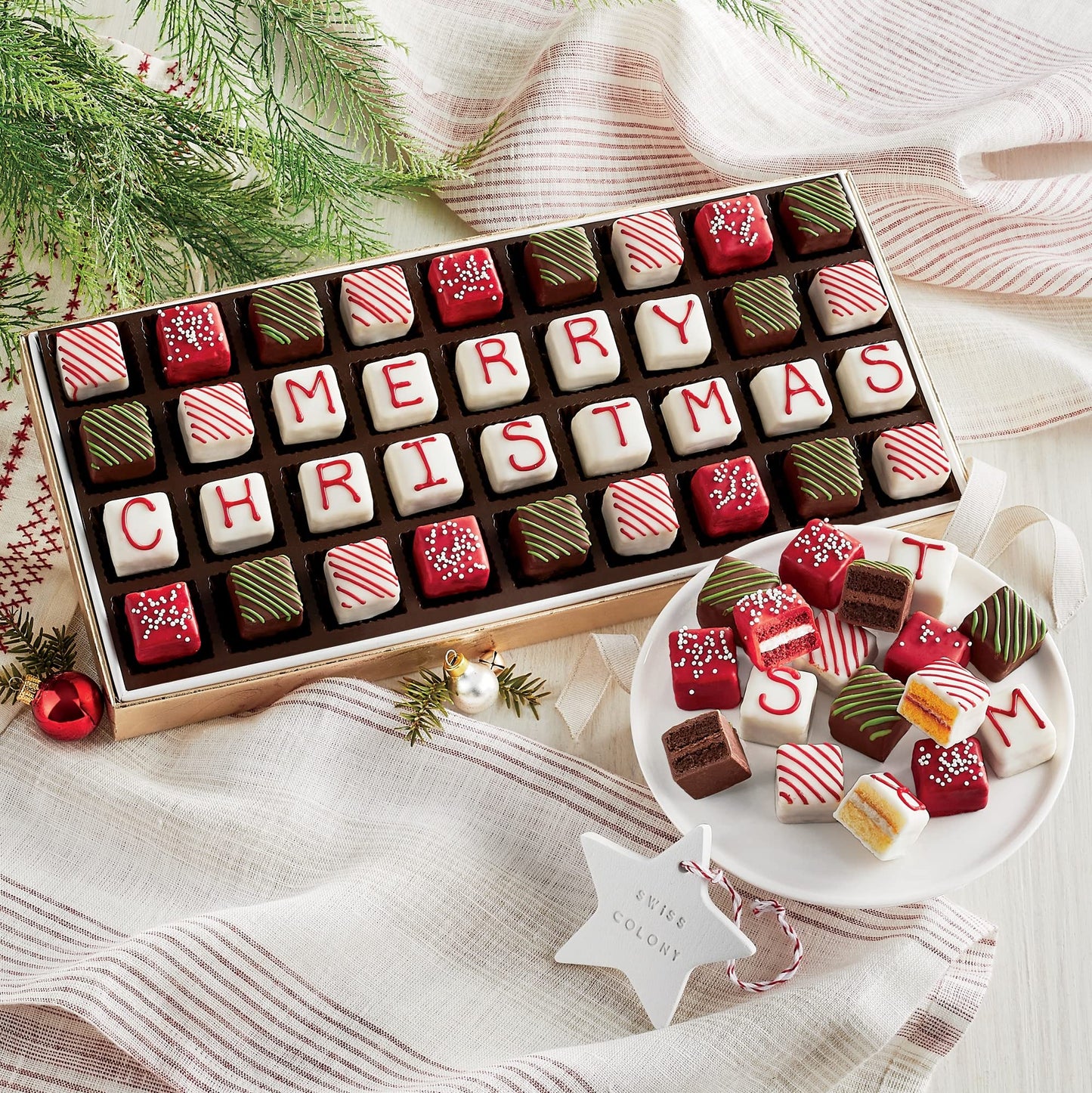 CHRISTMAS: The Swiss Colony Merry Christmas Petits Fours