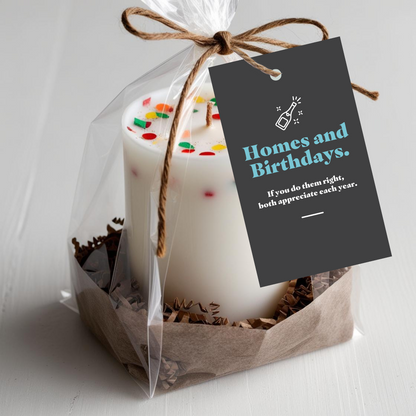 Birthday Pop By Tags - Candle (Pack of 20)