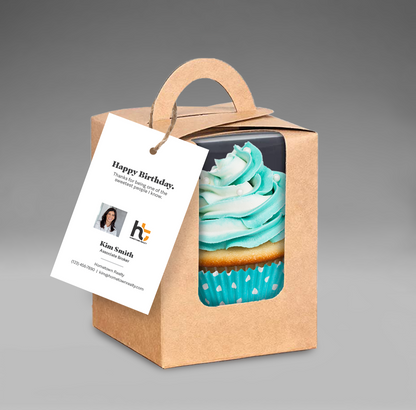 Birthday Pop By Tags - Cupcake (Pack of 20)
