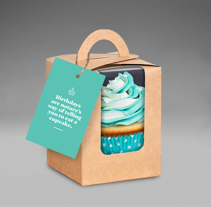 Birthday Pop By Tags - Cupcake (Pack of 20)