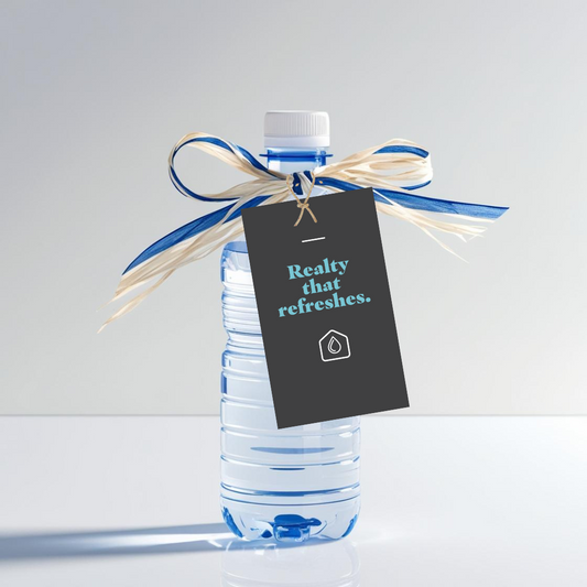 OPEN HOUSE: Bottle Water (10 Personalized Tags)