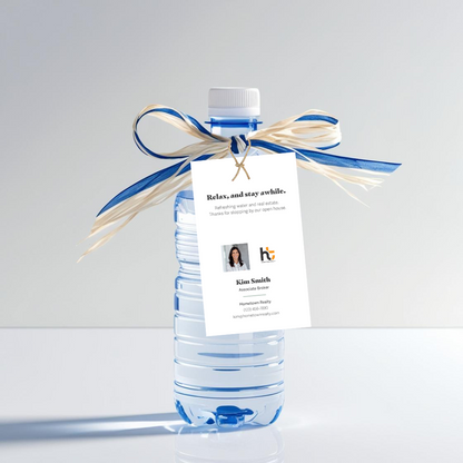 Open House Beverage Tags - Bottle Water (Pack of 20)
