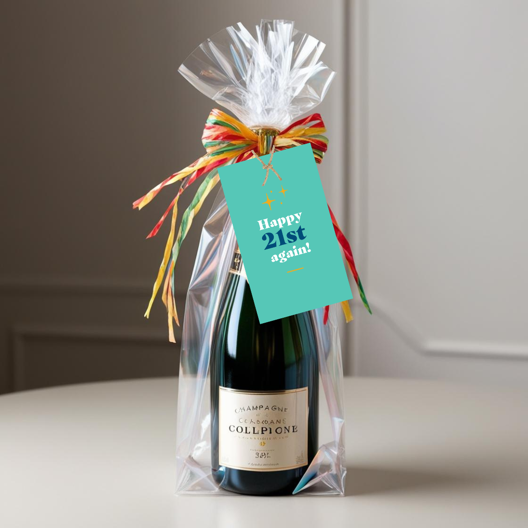 BIRTHDAY: Champagne (10 Personalized Tags)