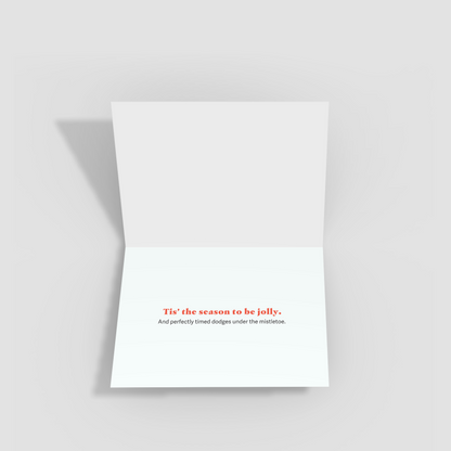 Holiday Notecards – Mistletoe Awkward Moment (Pack of 10)