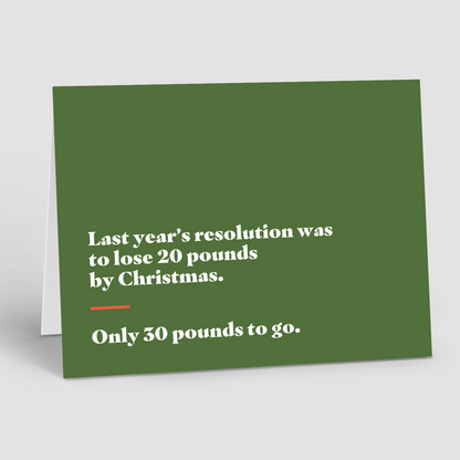Holiday Notecards – Last Year's New Year's Resolution (Pack of 10)