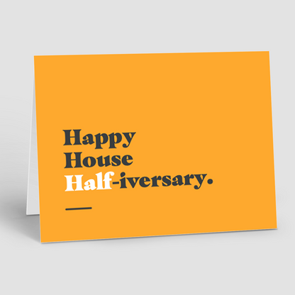 Housiversary Notecards – Happy House Half-iversary (Pack of 10)