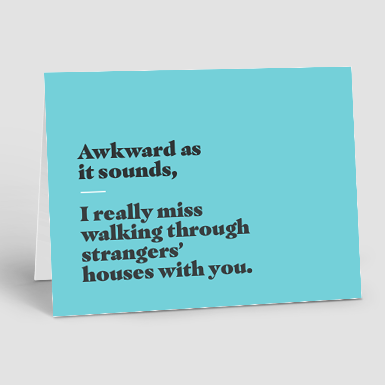 JUST BECAUSE:  Miss Walking Through Stranger's Houses (10 Personalized Cards)