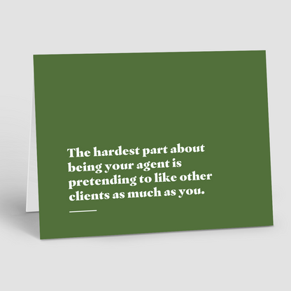 Just Because Notecards – Hardest Part About Being Your Agent (Pack of 10)