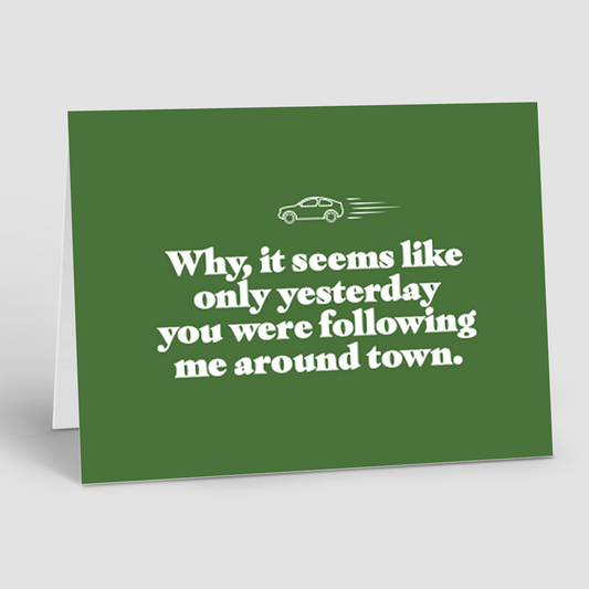 JUST BECAUSE: Miss You Following Me (10 Personalized Cards)