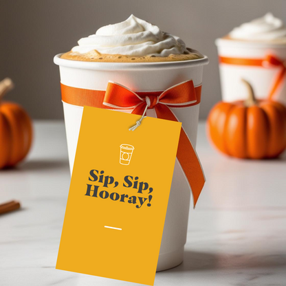 Anytime Pop-By Tags - Fall Pumpkin Spice (Pack of 20)