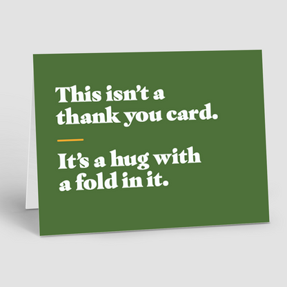 Thank You Notecards – Hug With a Fold (Pack of 10)