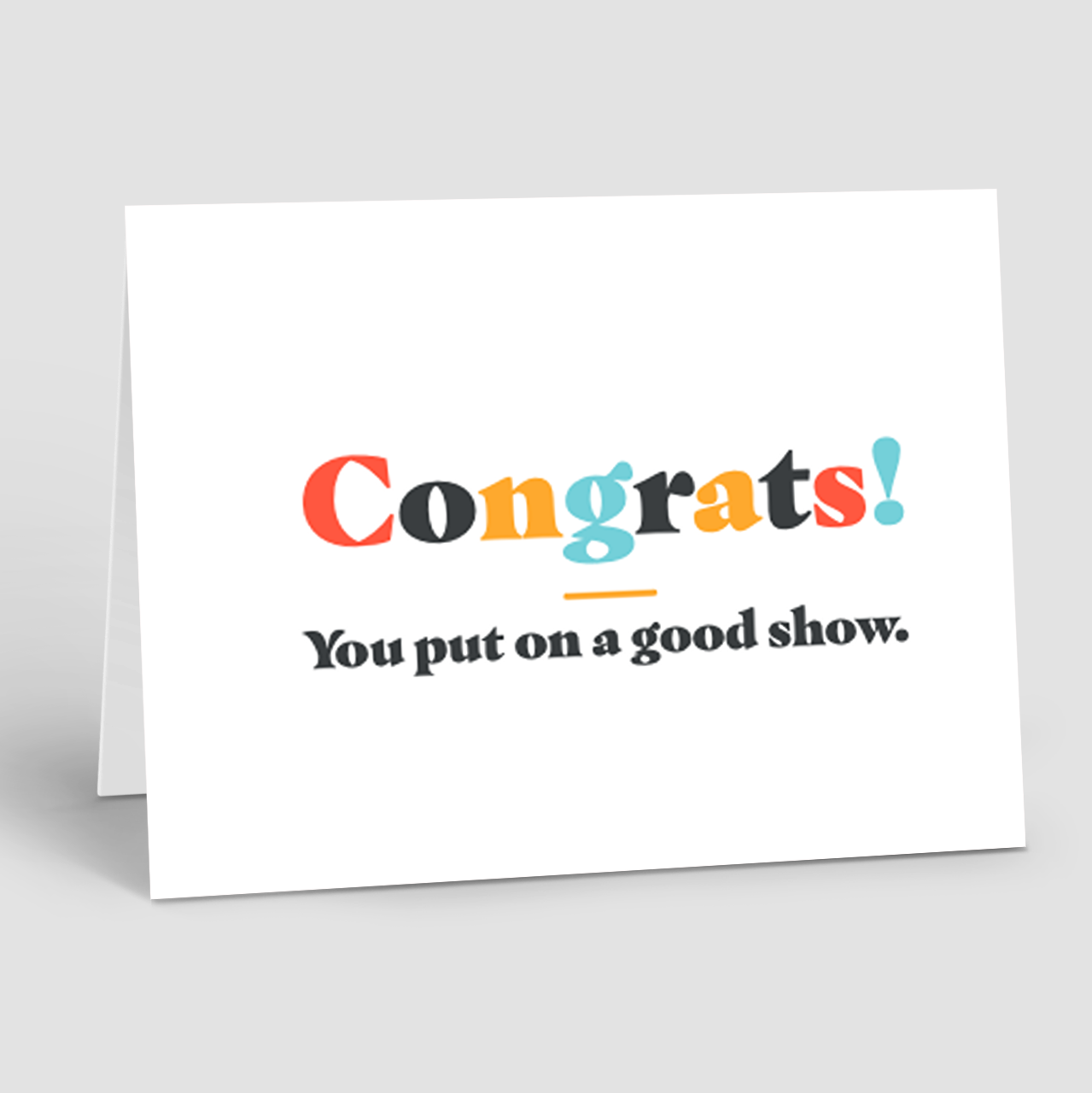 UNDER CONTRACT NOTE CARD: Good Show (10 Personalized Cards)