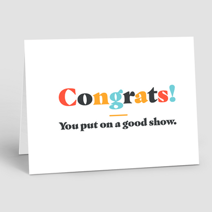 Congratulations Notecards – Good Show (Pack of 10)