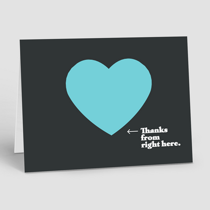 Thank You Notecards – Thanks From Here (Pack of 10)