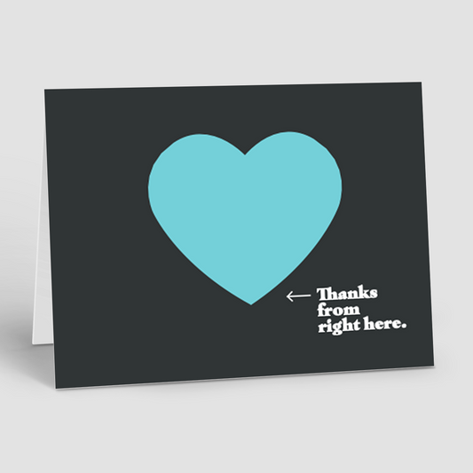 THANK YOU: Thanks From Here (10 Personalized Cards)