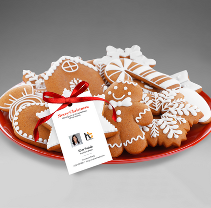 Holiday Pop By Tags - Christmas Cookies (Pack of 20)